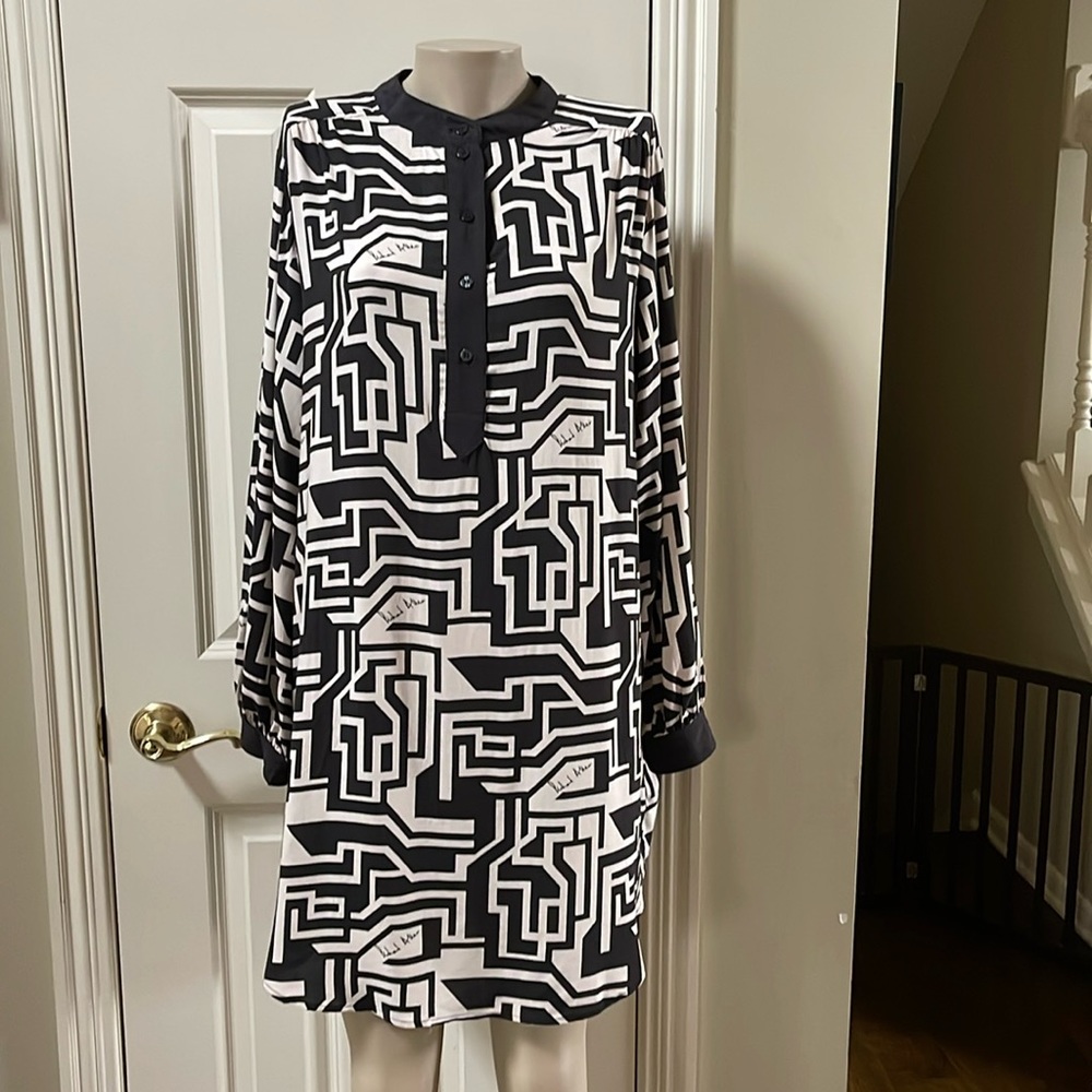 Richard Allan x H&M print Henley button tunic dress, us size 12